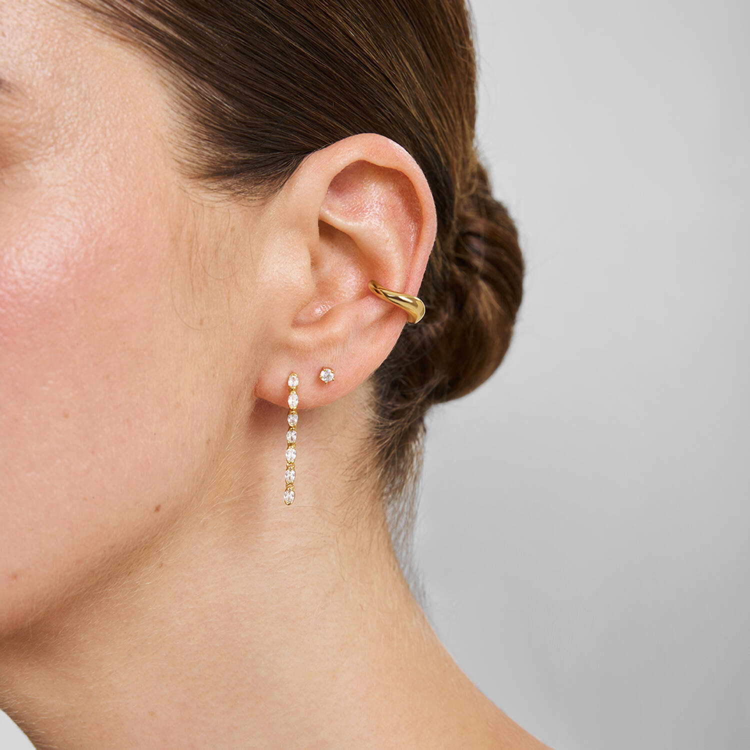  Fairy Dust - Ear studs - Silver / 14kt GP - Zirconia